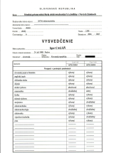 Vysvedčenie II. ročník (1/2)