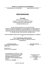 Bescheinigung der Berufsqualifikationen § 22 - Selbstständiger Elektrotechniker (4/6)