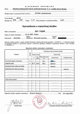 Maturitné vysvedčenie (1/2)